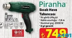 PİRANHA SICAK HAVA TABANCASI PİRANHA SICAK HAVA TABANCASI